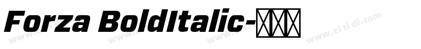 Forza BoldItalic字体转换
